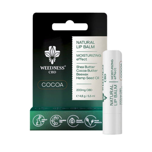 Weedness CBD Lippenbalsem Cacao - Hydraterende lippenbalsem